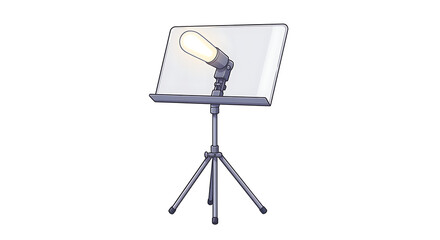 Music stand with light