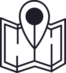 vector lineart of Maps Location