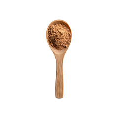wooden spoon filled with cinnamon powder png