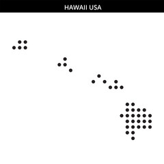 Hawaii map with island outlines
