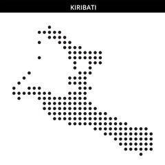 Kiribati map created using dots