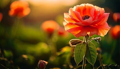 夕日と赤い花／Structure Reference Image