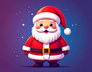 Adorable Santa illustration perfect for Christmas cards, websites, and social media.