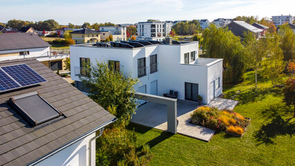 Moderne Einfamilienhaus Siedlung in Deutschland