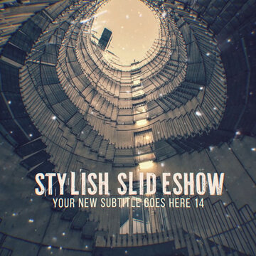 Stylish Slideshow with Images Sliced Into 3D Layers. Square Stories for Social Media.