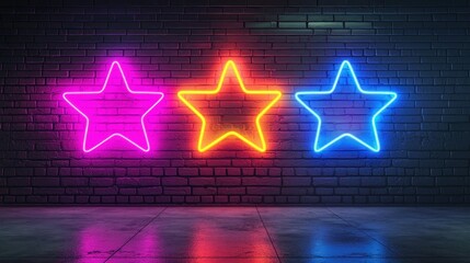 Neon sign decor isolated on white background