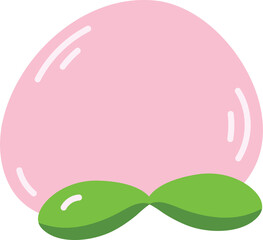 Cute fruit illustration. Hand drawn.