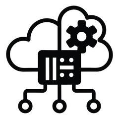 software developer element isolated cloud deployme on white background