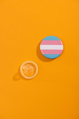 Concept of badge support asexual, genderqueer ,bisexual, transgender