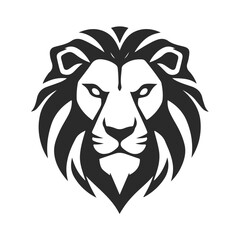 Lion logo with detailed mane. Animal icon template.Symbol of strength, power and leadership. Stylish design is perfect for branding, logos and product design. Wild animal, king lion, fierce predator