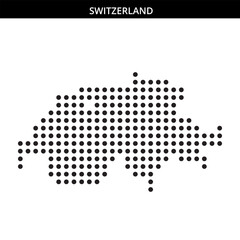 Dotted outline of Swiss map