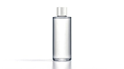 Clear Cylindrical Bottle Mockup Perfect for Cosmetic Product Packaging Design Branding