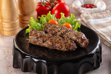 Hot beef kebab minced meat