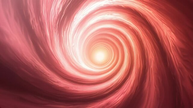 An infinite-loop 4K tunnel of glowing pink layers spiraling inward