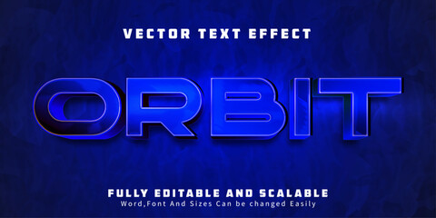 Orbit text effect editable