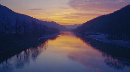river view decorated with trees and sunlight