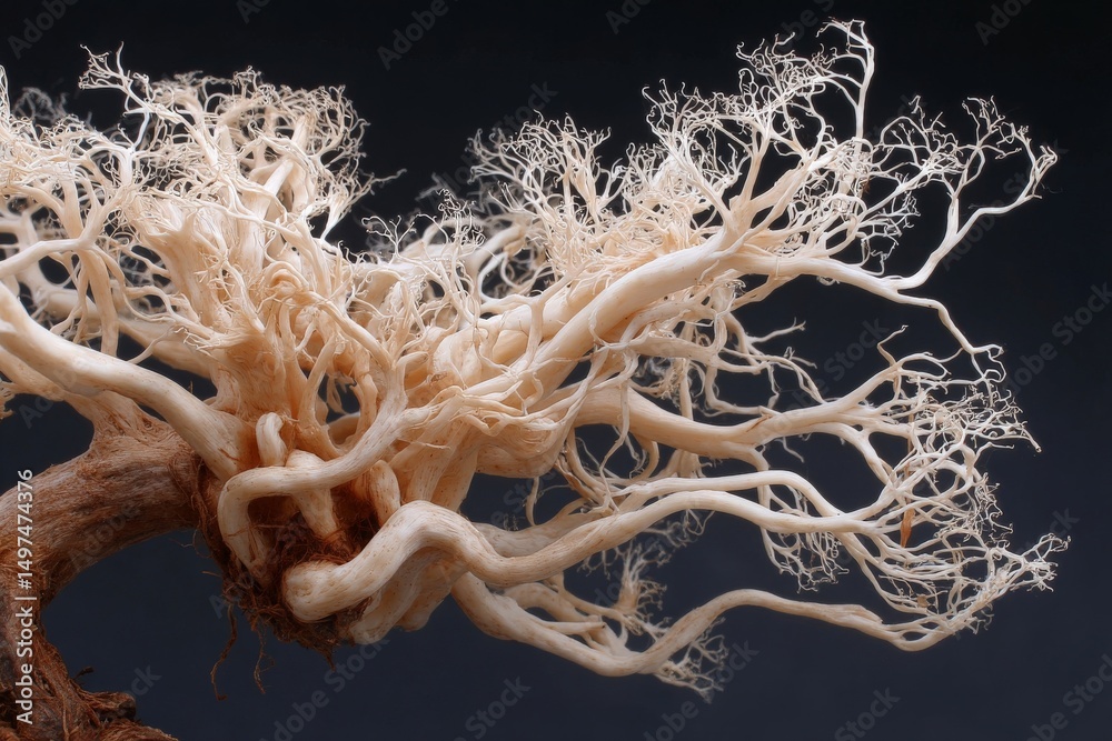 Poster Intricate details of a bonsai tree captured in a studio setting showcasing its fine branches and natural elegance
