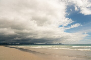 Empty Matarangi Beach on a Beautiful Sunny Day, New Zealand