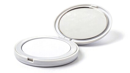 Compact Mirror with Powder Case Ideal for Travel and Makeup Application