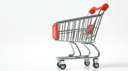 Online marketplace isolated on white background