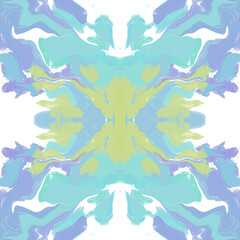 A kaleidoscope of cool pastels — mint, lilac, and sky blue — merge in a bright and whimsical abstract design.