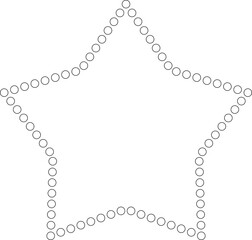 Star shape dots outline. Geometric element