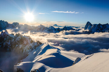 Aiguille du midi sunrise