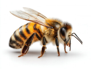 Bee isolated on a white background