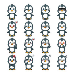 Cute Penguin Cartoon Mascot Character Illustration