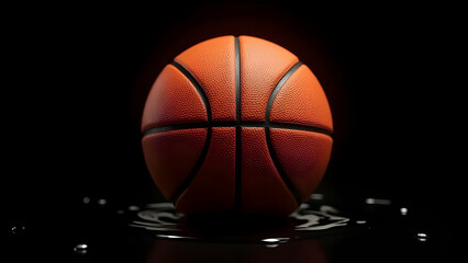 Obraz premium Liquid Solid Paradox: Basketball Impossibly Rippling While Maintaining Perfect Form
