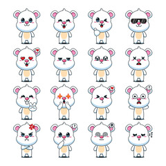 Cute Polar Bear Cartoon Mascot Character Illustration