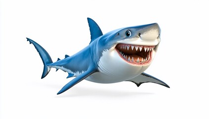 Smiling shark in action