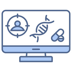 Personalized Medicine Blue Icon
