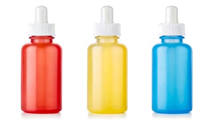 Colorful Dropper Bottles Mockup for Essential Oils or Serums Product Presentation