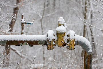 pipe in the snow