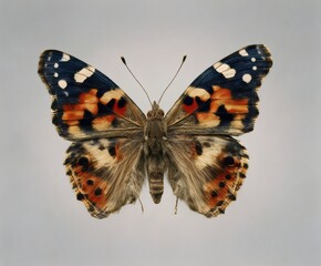 Naklejka premium Detailed butterfly with intricate wing patterns close up