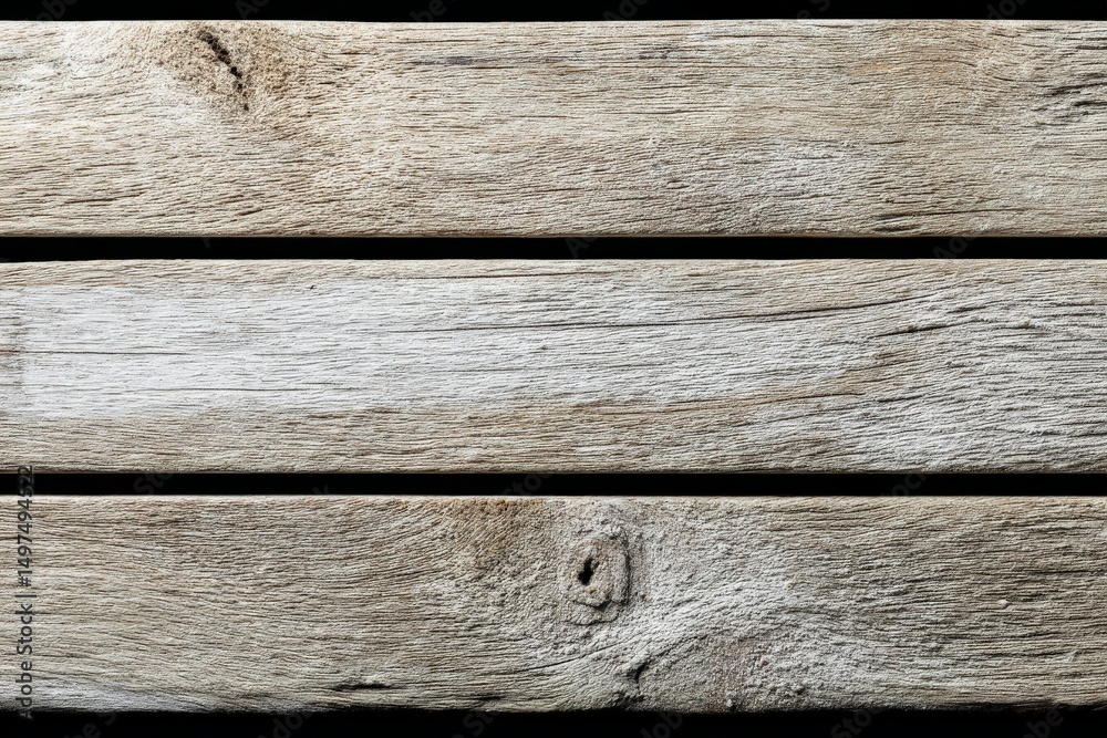 Poster Weathered wooden planks arranged neatly highlighting natural textures and patterns in a rustic style