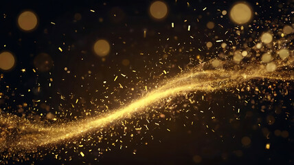 Obraz premium Water drops on black evoke an abstract cosmos with starlight glow