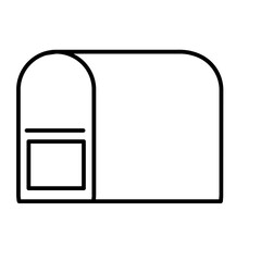 Mailbox line icon vector