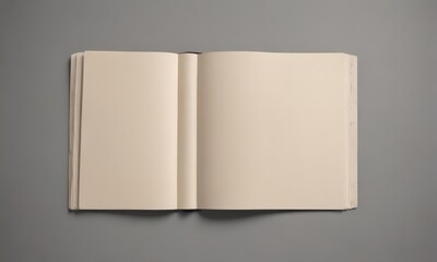 Open vertical photo album with numerous blank pages for customization , photo album mockup, studio shot, open album