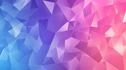Vibrant Abstract Low Poly Background with Pink Blue Gradient Triangles