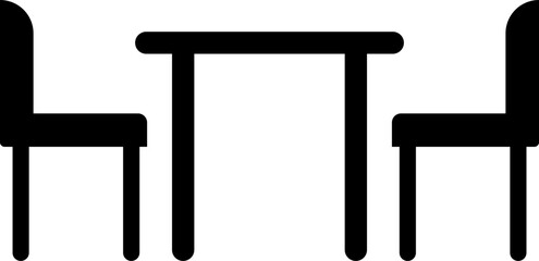 dining table icon. Interior Design. Furniture symbol collection. Home Decoration Related. Dining room sign
