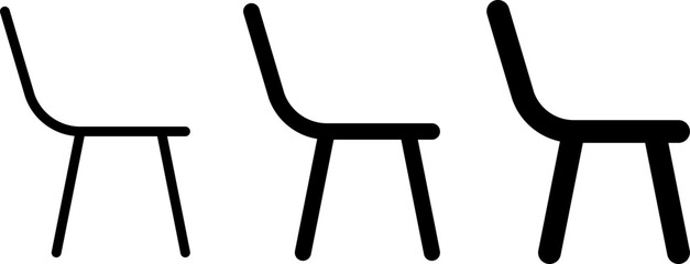 chair icon set. Home Decoration Related. Living room Symbol. Furniture symbol collection. Interior Design
