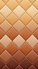 Caramel Quilt Wallpaper, Rounded squares in caramel tones, Minimalist quilt-like mobile design