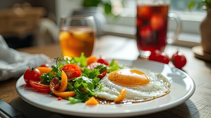 Morning Delight:  A Beautiful Breakfast Plate