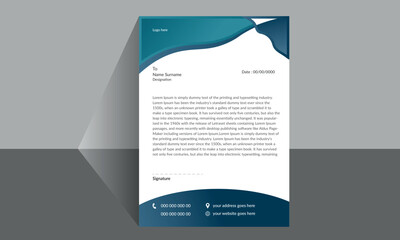 A modern corporate identity letterhead template design