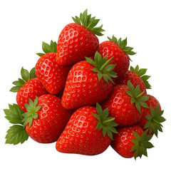 strawberries isolated on white isolated on transparent or white background png