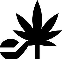 Marijuana icon vector flat design