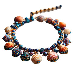 Buy seashell bracelet online unique beaded jewelry ocean theme accessory on transparent background