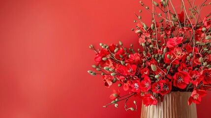 Immerse in Rustic Charm with Our Red Rural-Style Flower Arrangement Backgrounds! Blending vibrant red blooms with the cozy allure of countryside aesthetics, these backgrounds capture the essence of pa